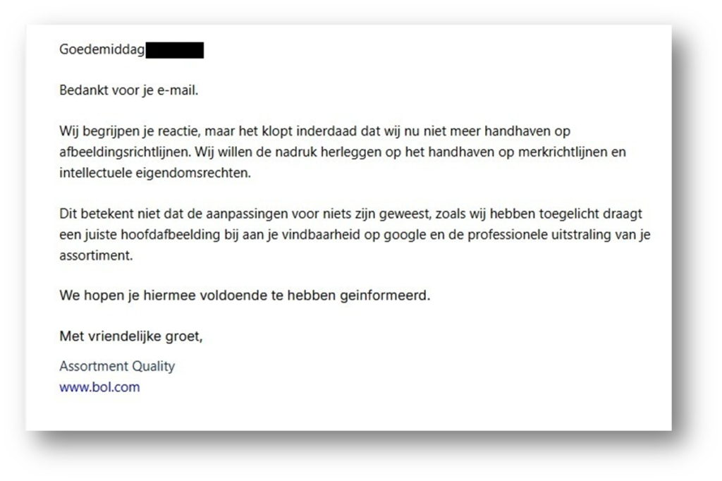 Bol merkrichtlijnen
